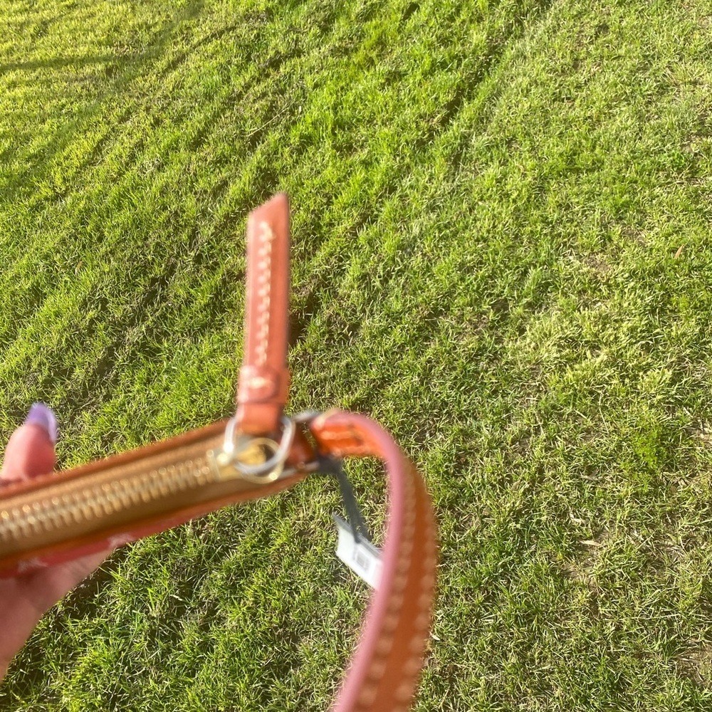 Dooney & Bourke Red Clutch with Leather Trim - Picture 14 of 15